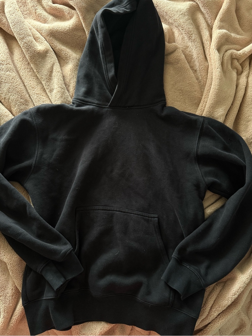 Black Hooded Sweatshirt - Classic Pullover